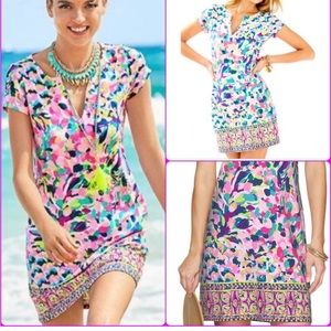 Lilly Pulitzer sophiletta pina colada dress t shirt soft short sleeve size large